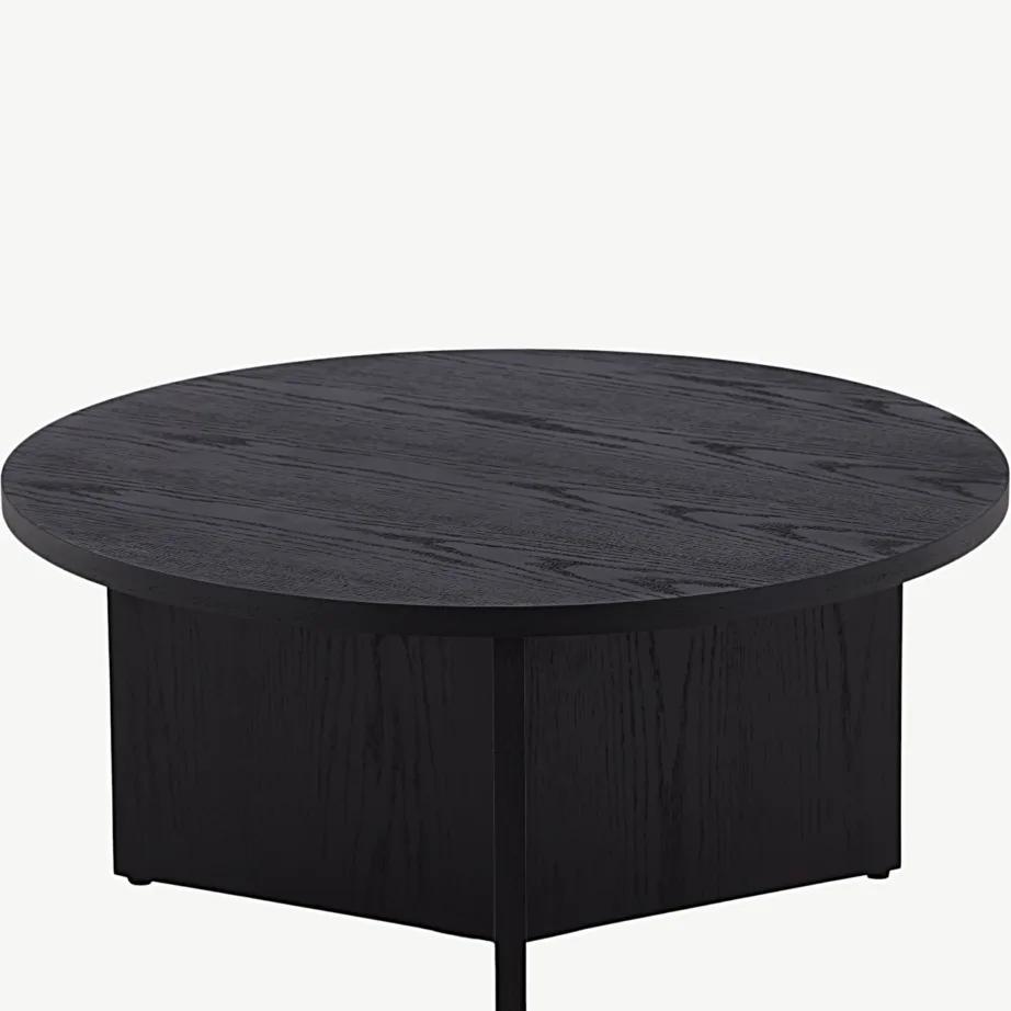 Saltö ümmargune must diivanilaud, MDF, ø65 cm, 48000-461 – 4