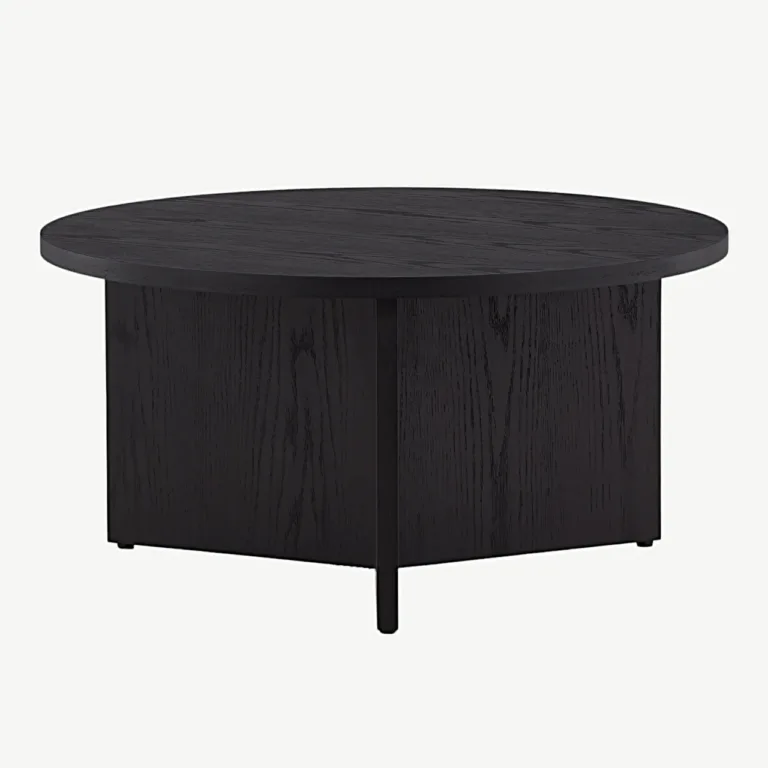 Saltö ümmargune must diivanilaud, MDF, ø65 cm - 48000-461