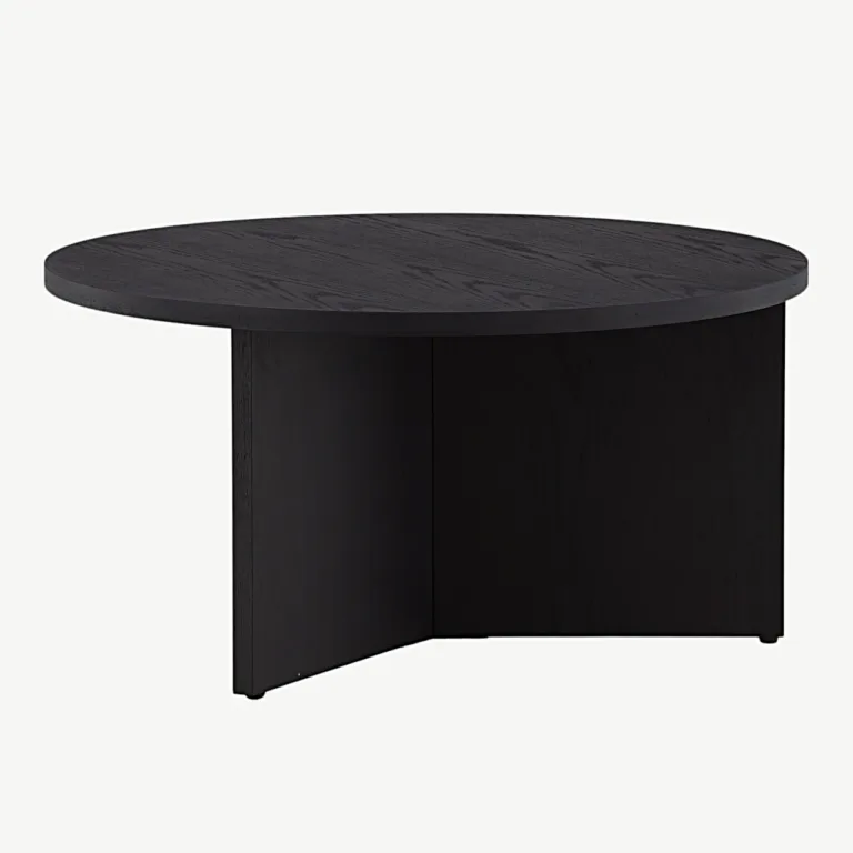 Saltö ümmargune must diivanilaud, MDF, ø65 cm - 48000-461