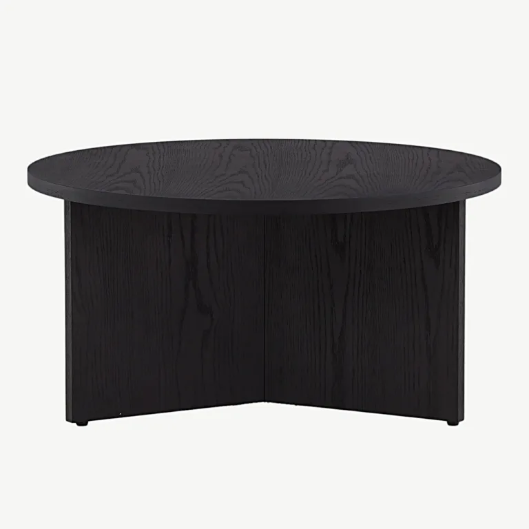 Saltö ümmargune must diivanilaud, MDF, ø65 cm - 48000-461