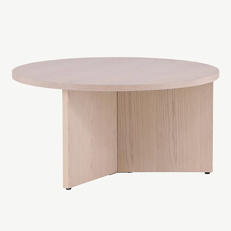 Valgeks peitsitud ümar diivanilaud Saltö, ø65 cm (MDF) - 48000-462