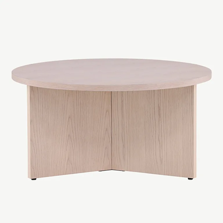Valgeks peitsitud ümar diivanilaud Saltö, ø65 cm (MDF) - 48000-462