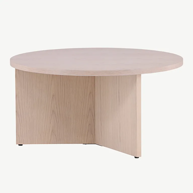 Valgeks peitsitud ümar diivanilaud Saltö, ø65 cm (MDF) - 48000-462