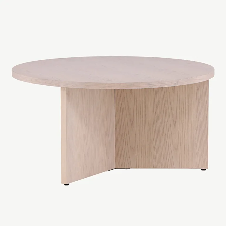 Valgeks peitsitud ümar diivanilaud Saltö, ø65 cm (MDF) - 48000-462
