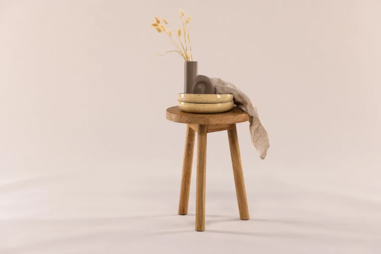 Tiigipuust taburet Bohuse (pruun, ø33 cm) - 49000-110