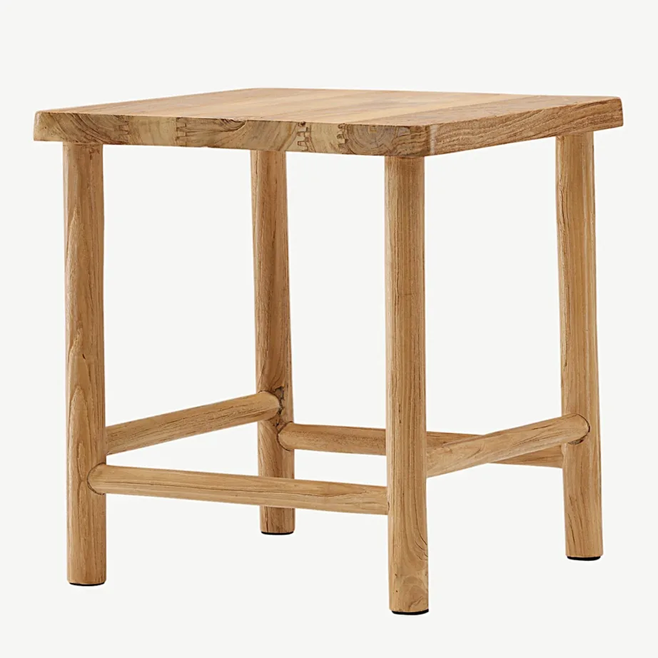 Valgeks peitsitud tiigipuust taburet Noster, 49000-160 – 6