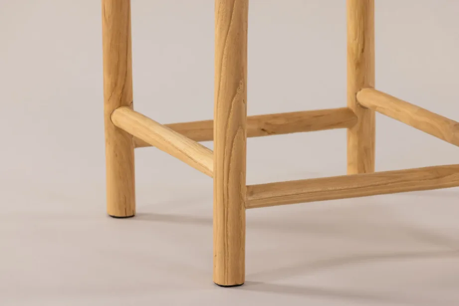 Valgeks peitsitud tiigipuust taburet Noster, 49000-160 – 10