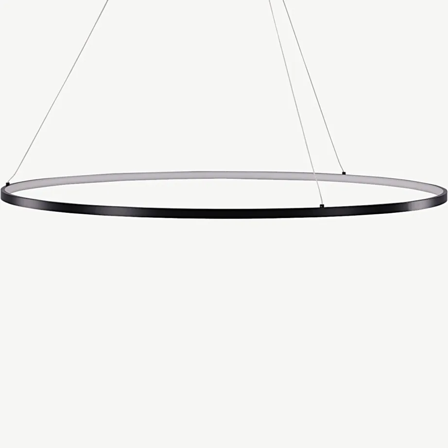 Rödäng x Josefin Lustig mustast alumiiniumist LED-rippvalgusti (Ø100 cm), 50050-001 – 2