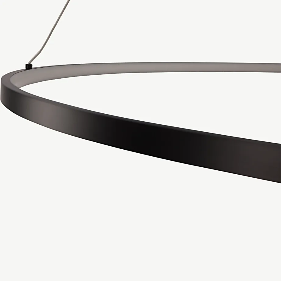 Rödäng x Josefin Lustig mustast alumiiniumist LED-rippvalgusti (Ø100 cm), 50050-001 – 3