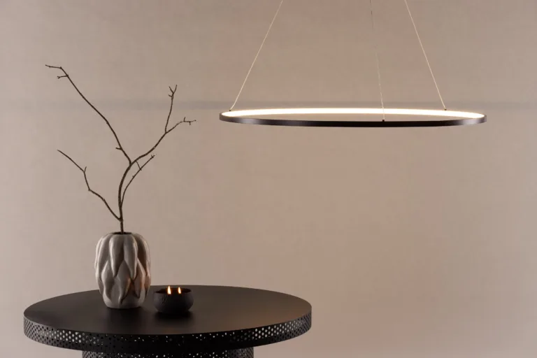 Rödäng x Josefin Lustig mustast alumiiniumist LED-rippvalgusti (Ø100 cm) - 50050-001