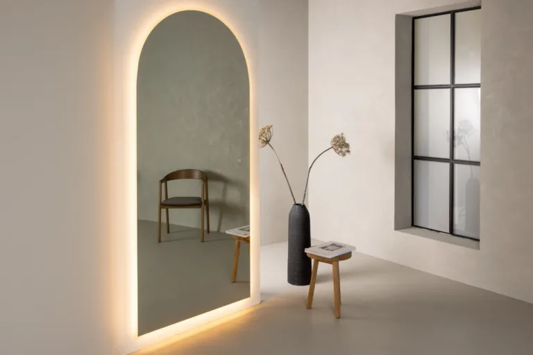 LED-valgustusega kaarjas peegel Skeppsvik x Josefin Lustig, hõbedane, 100 × 210 cm - 50051-011