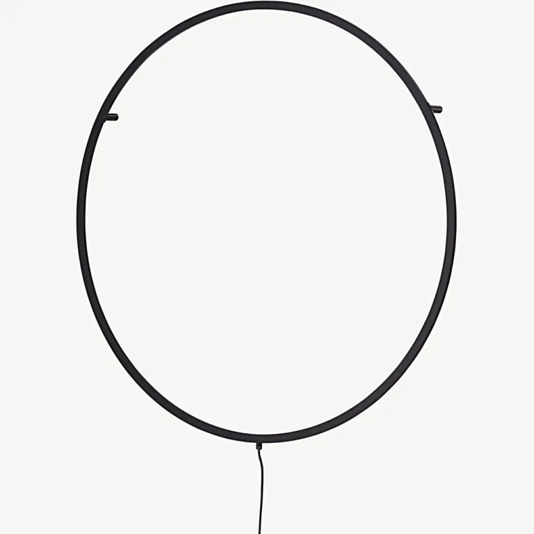 Must ümmargune LED-seinavalgusti Sörmjöle x Josefin Lustig, Ø100 cm (alumiinium) - 50052-001