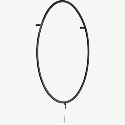 Must ümmargune LED-seinavalgusti Sörmjöle x Josefin Lustig, Ø100 cm (alumiinium) - 50052-001