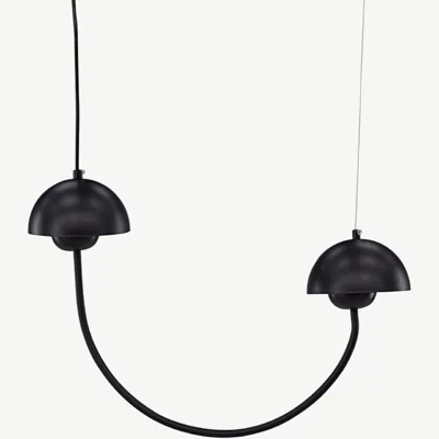 Kahe kupliga must raudrippvalgusti Lyckorna, Vind kollektsioon (55 × 40 cm) - 50056-001