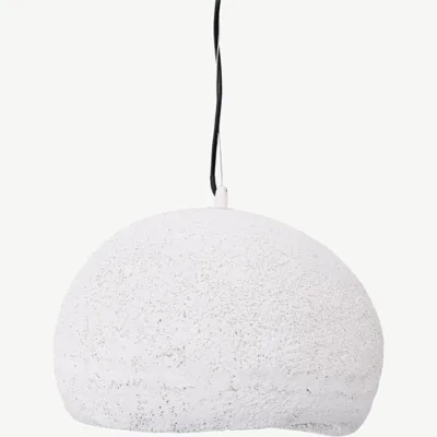 Rustikaalse stiiliga valge kiviefektiga rippvalgusti Gilltorp (Ø40 cm) - 50065-007