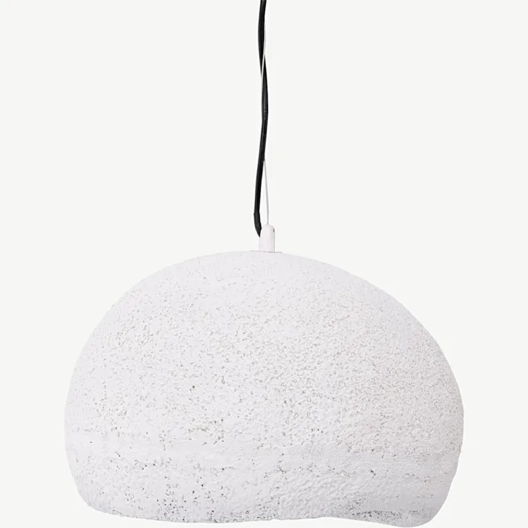 Rustikaalse stiiliga valge kiviefektiga rippvalgusti Gilltorp (Ø40 cm) - 50065-007