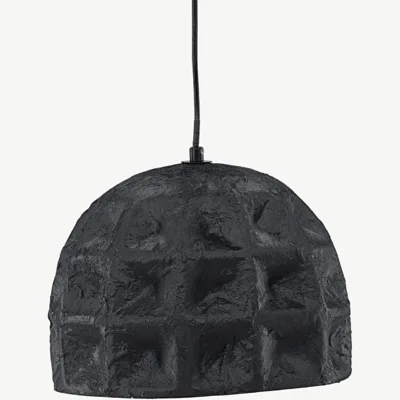 Must vaigutekstuuriga ripplamp Hogstorp, Ø 30 cm - 50066-001