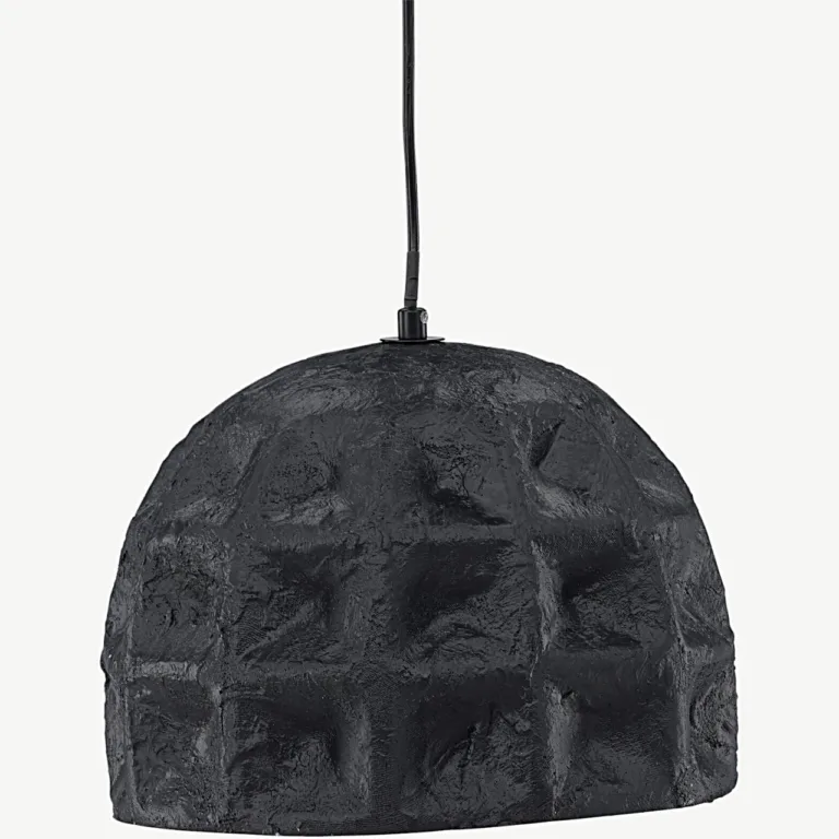 Must vaigutekstuuriga ripplamp Hogstorp, Ø 30 cm - 50066-001