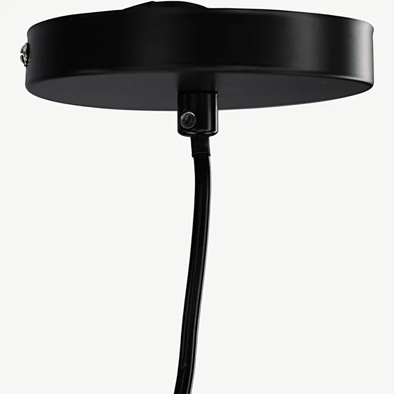 Must vaigutekstuuriga ripplamp Hogstorp, Ø 30 cm - 50066-001