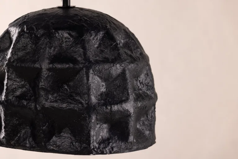 Must vaigutekstuuriga ripplamp Hogstorp, Ø 30 cm - 50066-001