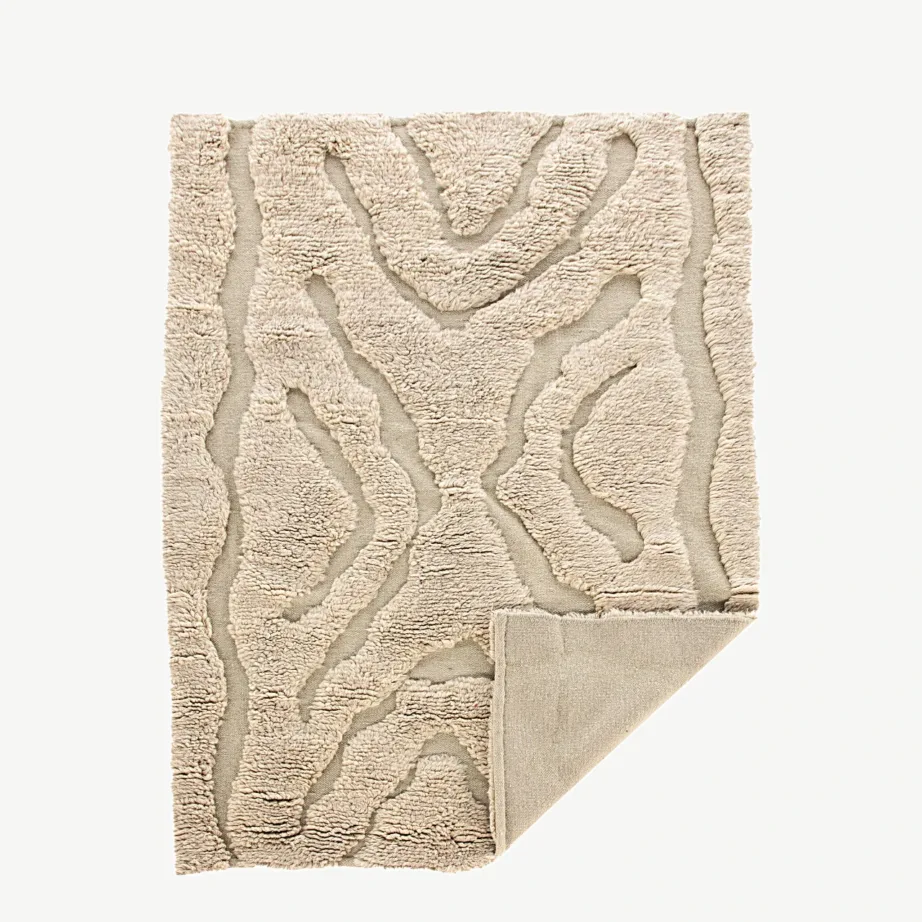 Beež reljeefse mustriga villavaip Trondheim x Josefin Lustig 200×300 cm, 51074-220