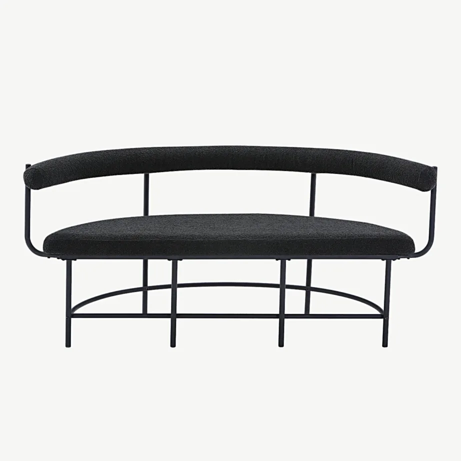 Stallhagen kollektsiooni musta buklee-kattega terasest pingisohva, 53000-101 – 2