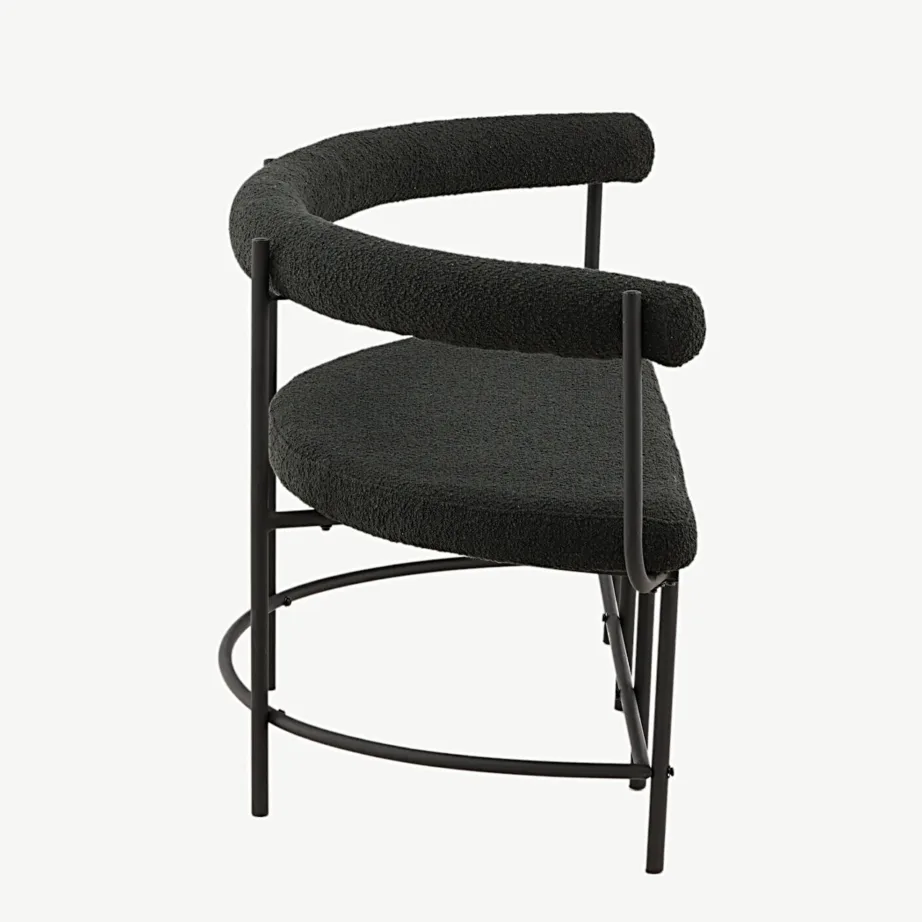 Stallhagen kollektsiooni musta buklee-kattega terasest pingisohva, 53000-101 – 3