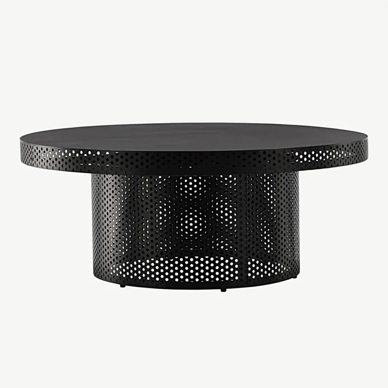 Mustast terasest diivanilaud West End x Josefin Lustig (ø100 cm, tööstusdisain) - 54000-088