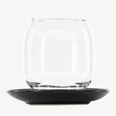 Keraamiline latern Archy musta klaasist kupliga, ø12 cm - 58116-100