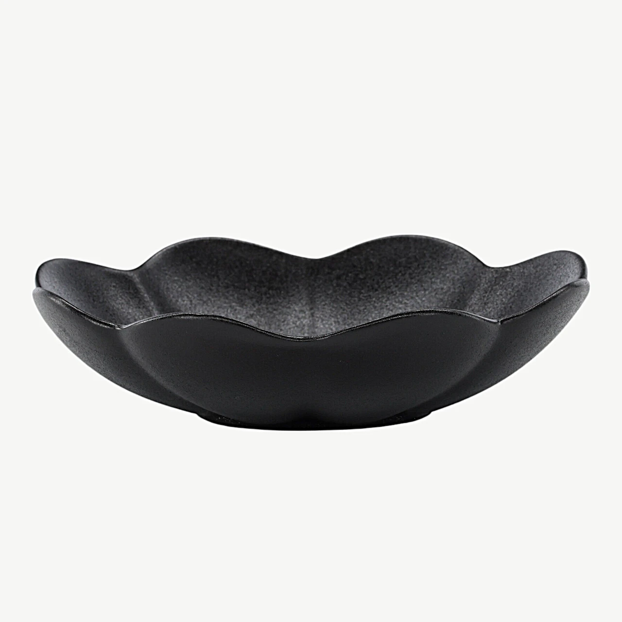 Matt must, lainelise servaga tugevdatud portselantaldrik Wabi Sabi (Ø21 cm) - 58180-100