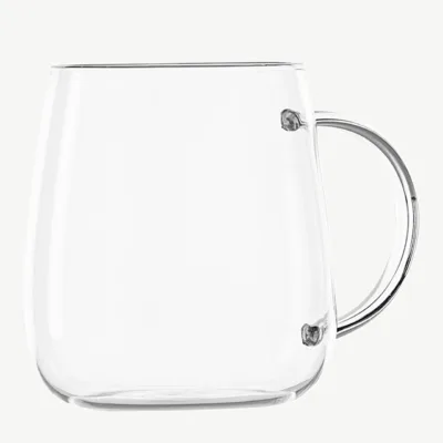 Läbipaistev klaastass Shine ergonoomilise sangaga, 500 ml - 59143-555