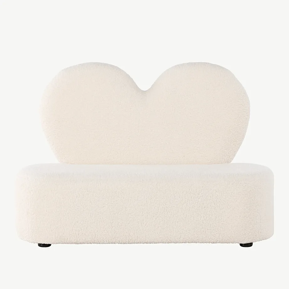 Valgest bukleekangast laste tugitool plastikust jalgadega, Venture Home, 59161-102 – 4