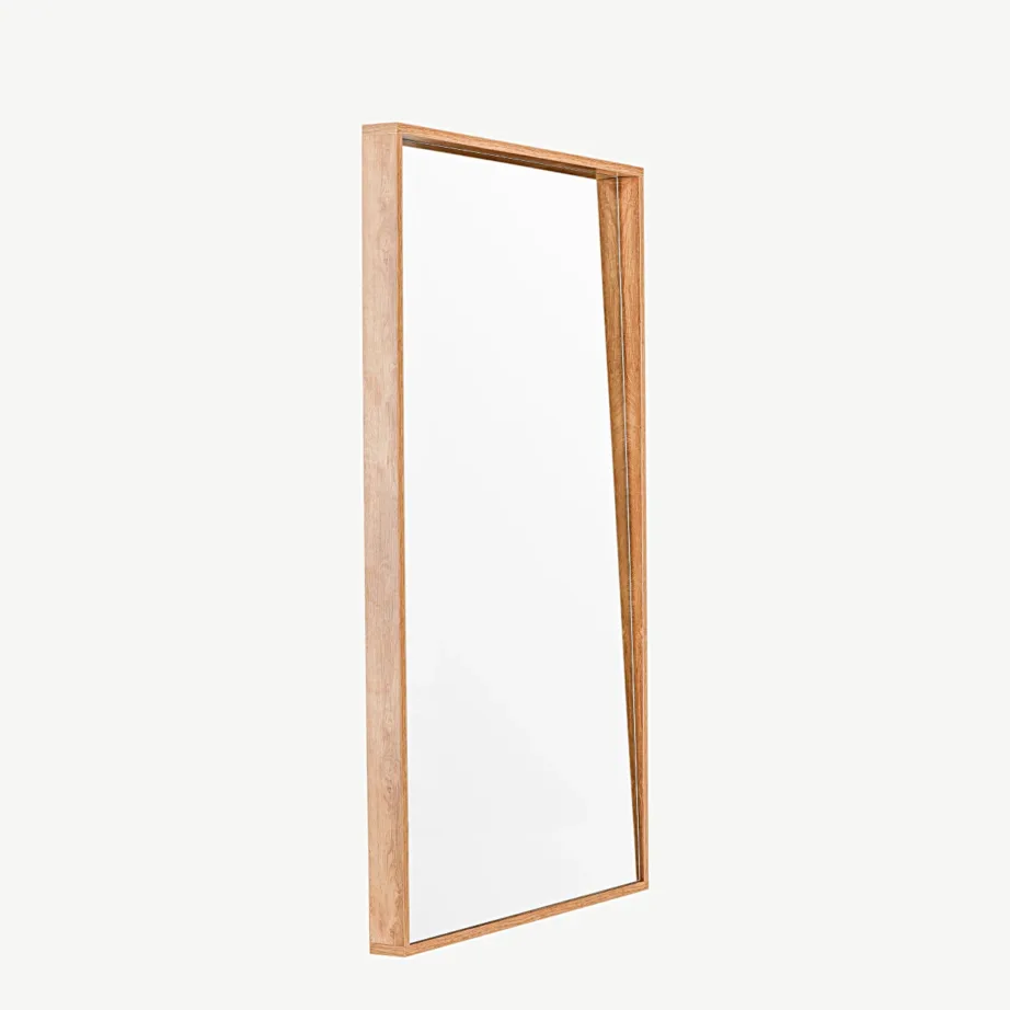 Suur ristkülikukujuline MDF-raamiga peegel Nashville, naturaalne (125 × 196 cm), 59175-107 – 3