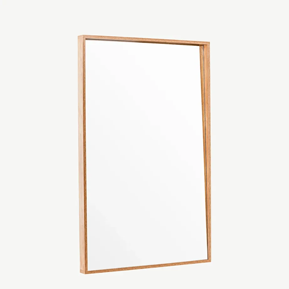 Suur ristkülikukujuline MDF-raamiga peegel Nashville, naturaalne (125 × 196 cm), 59175-107