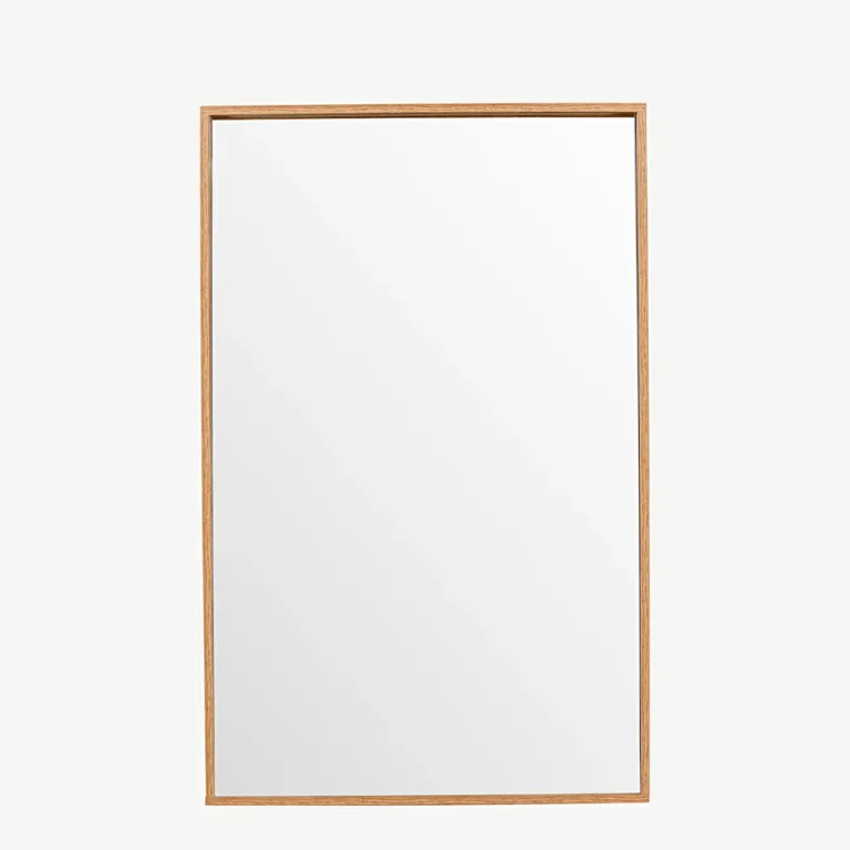 Suur ristkülikukujuline MDF-raamiga peegel Nashville, naturaalne (125 × 196 cm) - 59175-107