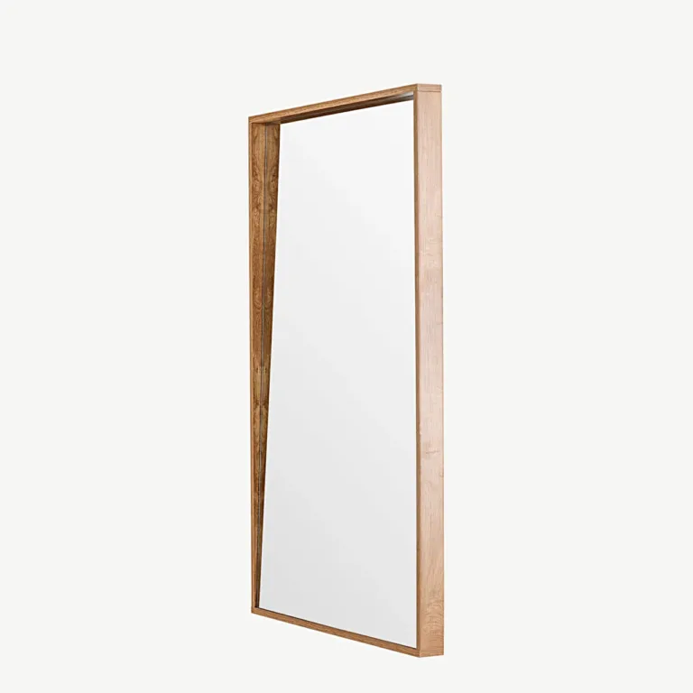 Suur ristkülikukujuline MDF-raamiga peegel Nashville, naturaalne (125 × 196 cm) - 59175-107
