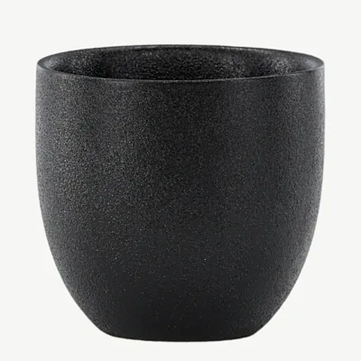 Mattmusta tugevdatud portselanist kohvitass Wabi Sabi, Ø8 cm - 59195-100