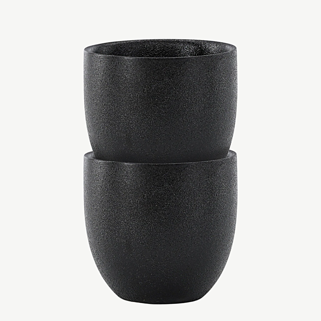 Mattmusta tugevdatud portselanist kohvitass Wabi Sabi, Ø8 cm - 59195-100