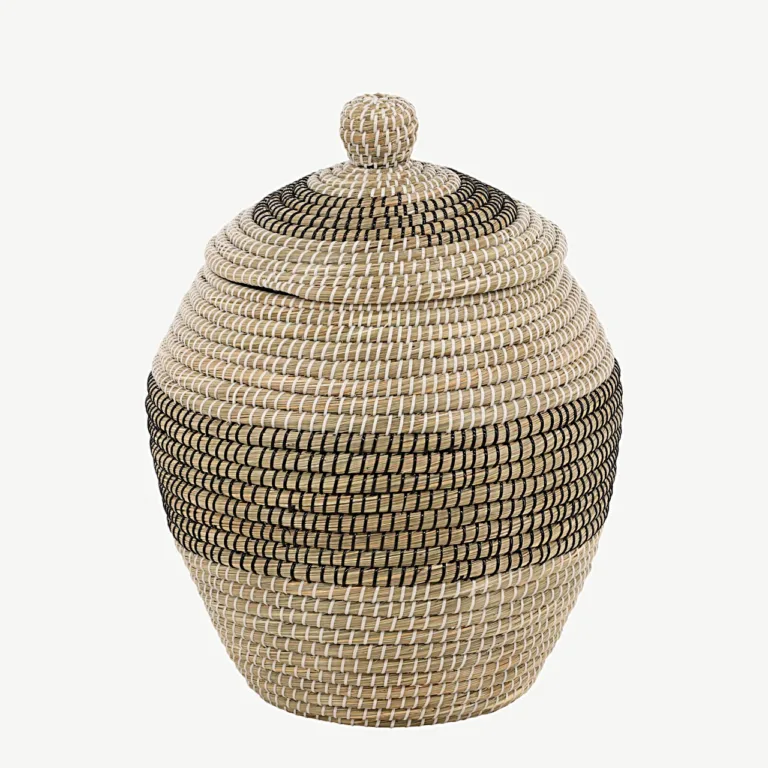 Kaanega punutud mererohust hoiukorv Chennai, beež (ø33 × 58 cm) - 60002-101