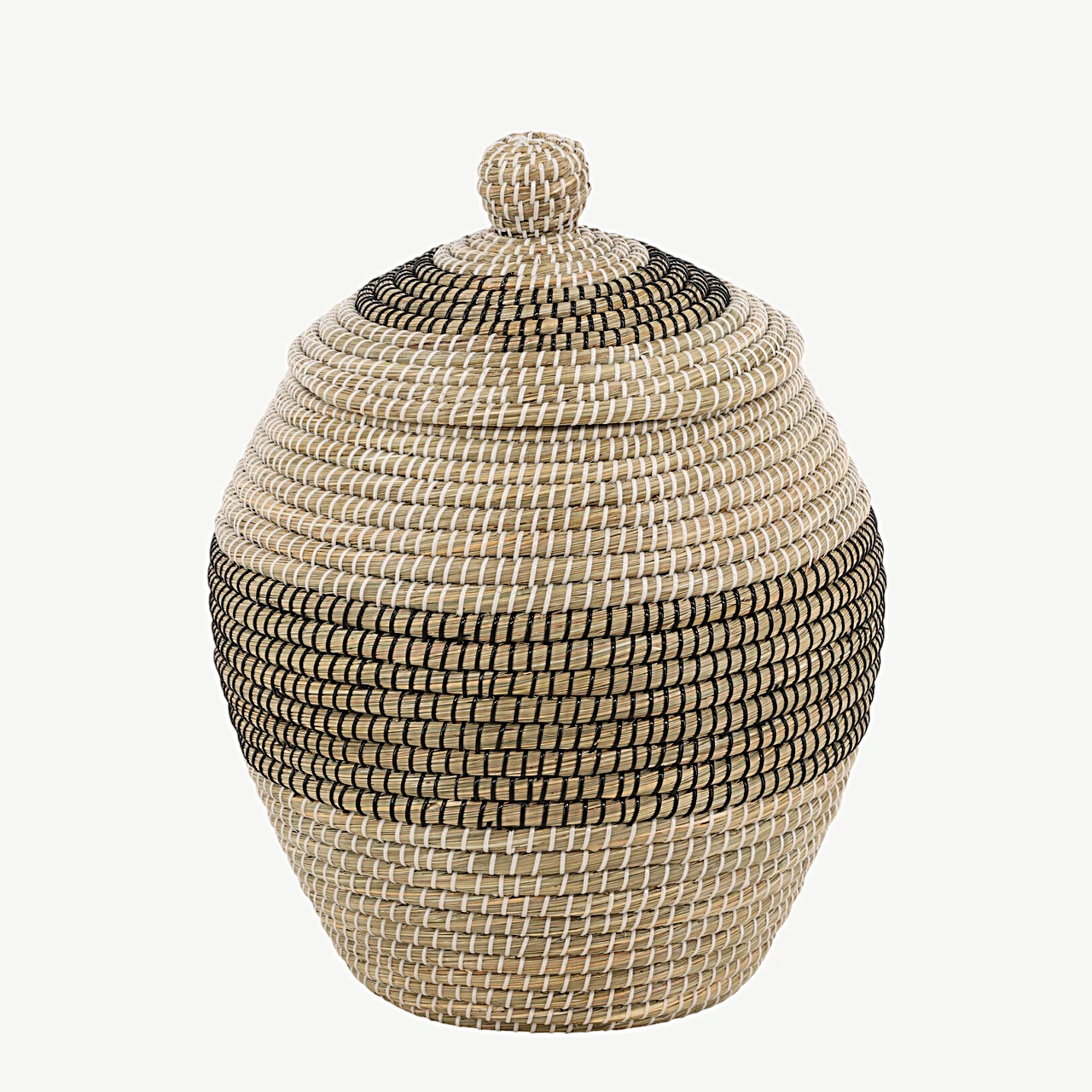 Kaanega punutud mererohust hoiukorv Chennai, beež (ø33 × 58 cm) - 60002-101