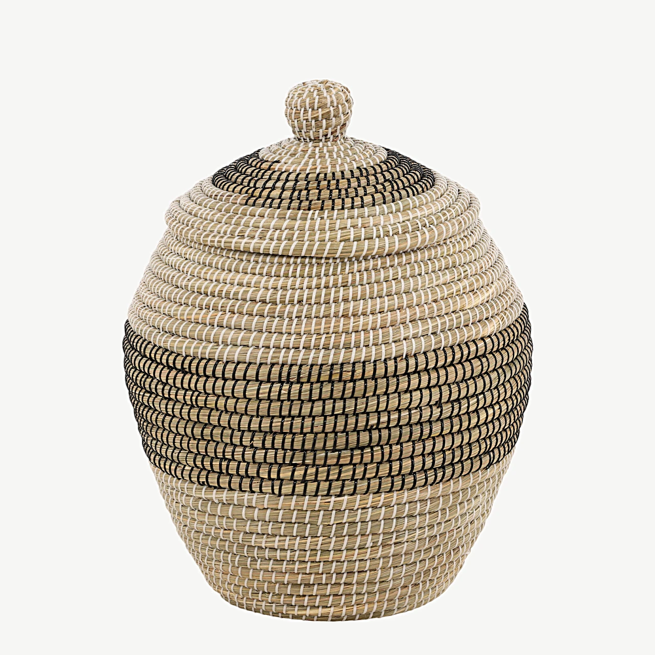 Kaanega punutud mererohust hoiukorv Chennai, beež (ø33 × 58 cm) - 60002-101