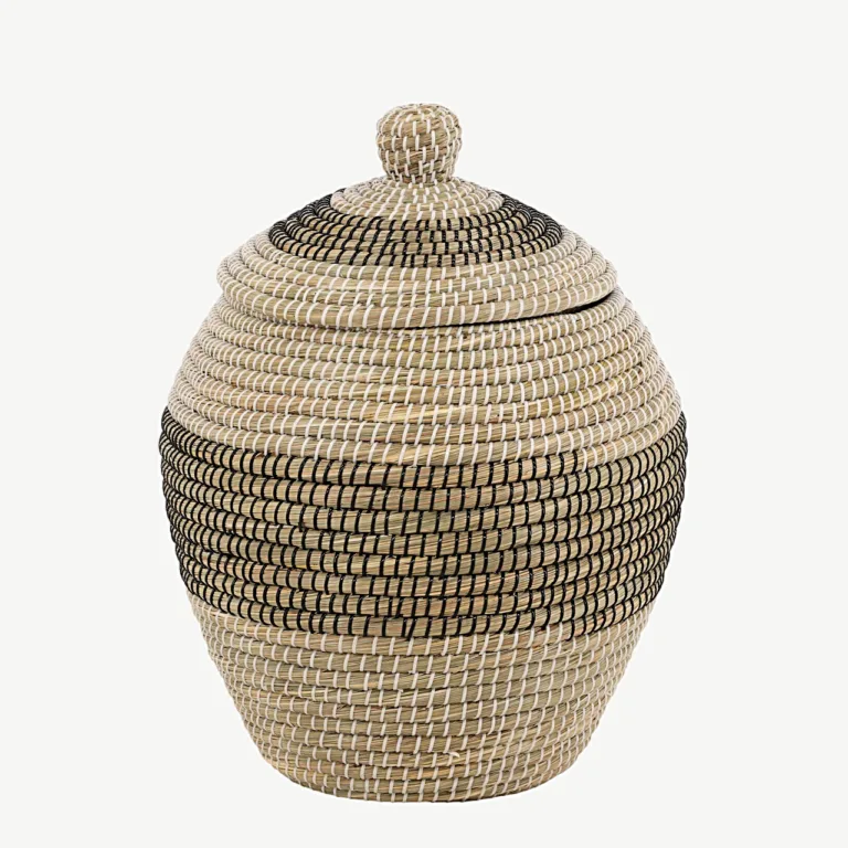 Kaanega punutud mererohust hoiukorv Chennai, beež (ø33 × 58 cm) - 60002-101