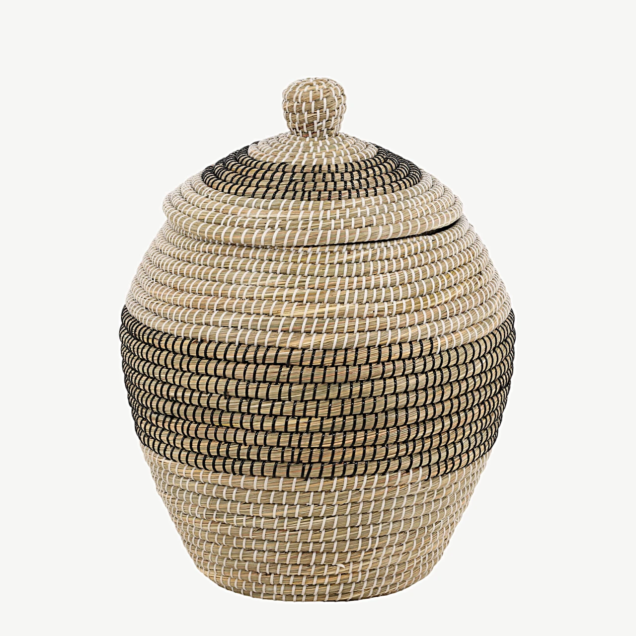 Kaanega punutud mererohust hoiukorv Chennai, beež (ø33 × 58 cm) - 60002-101