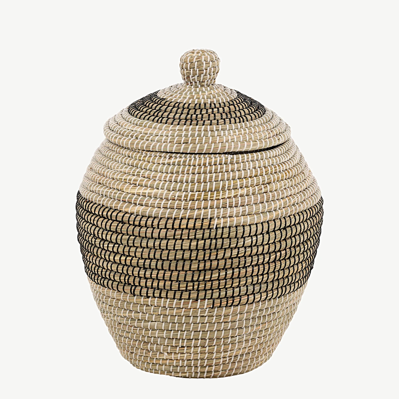 Kaanega punutud mererohust hoiukorv Chennai, beež (ø33 × 58 cm) - 60002-101