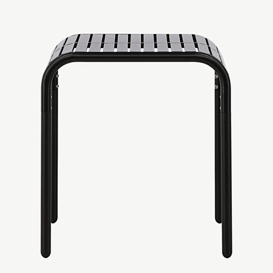 Mustast alumiiniumist välitingimustesse kohvilaud Borneo (70 × 70 cm), 6006-001 – 2