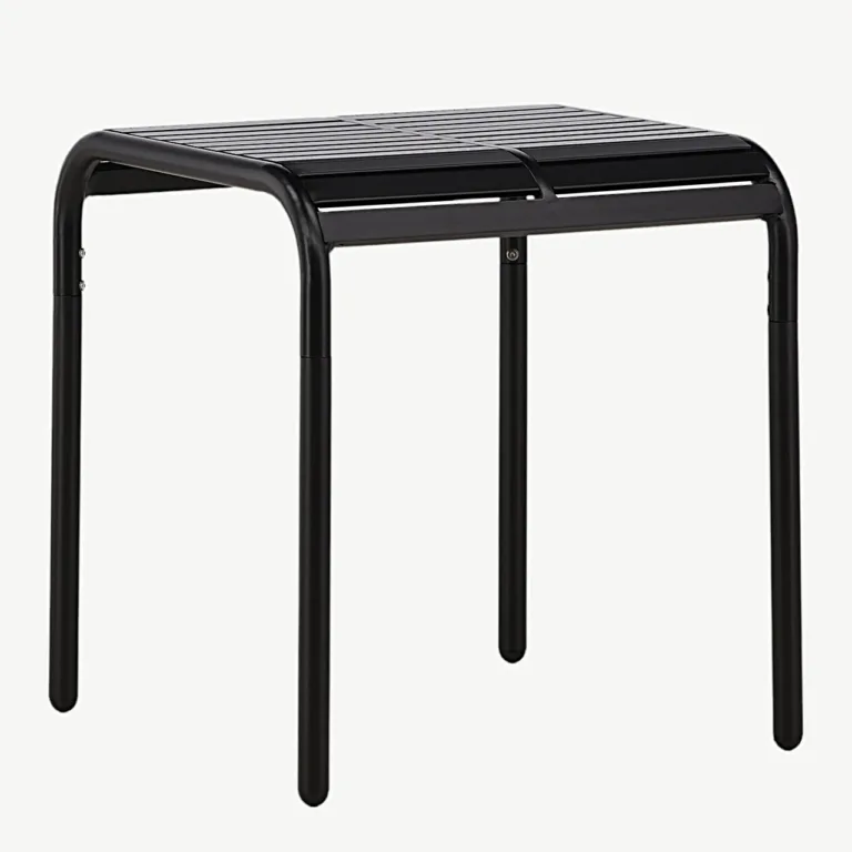 Mustast alumiiniumist välitingimustesse kohvilaud Borneo (70 × 70 cm) - 6006-001