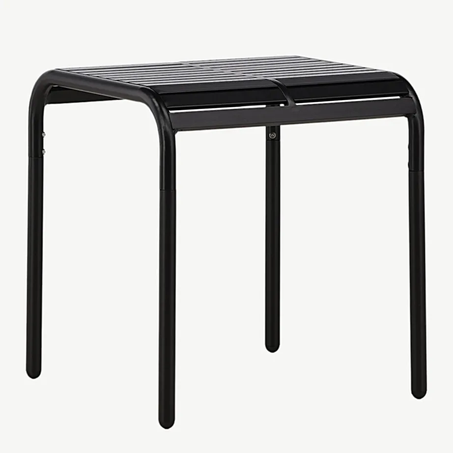 Mustast alumiiniumist välitingimustesse kohvilaud Borneo (70 × 70 cm), 6006-001 – 3