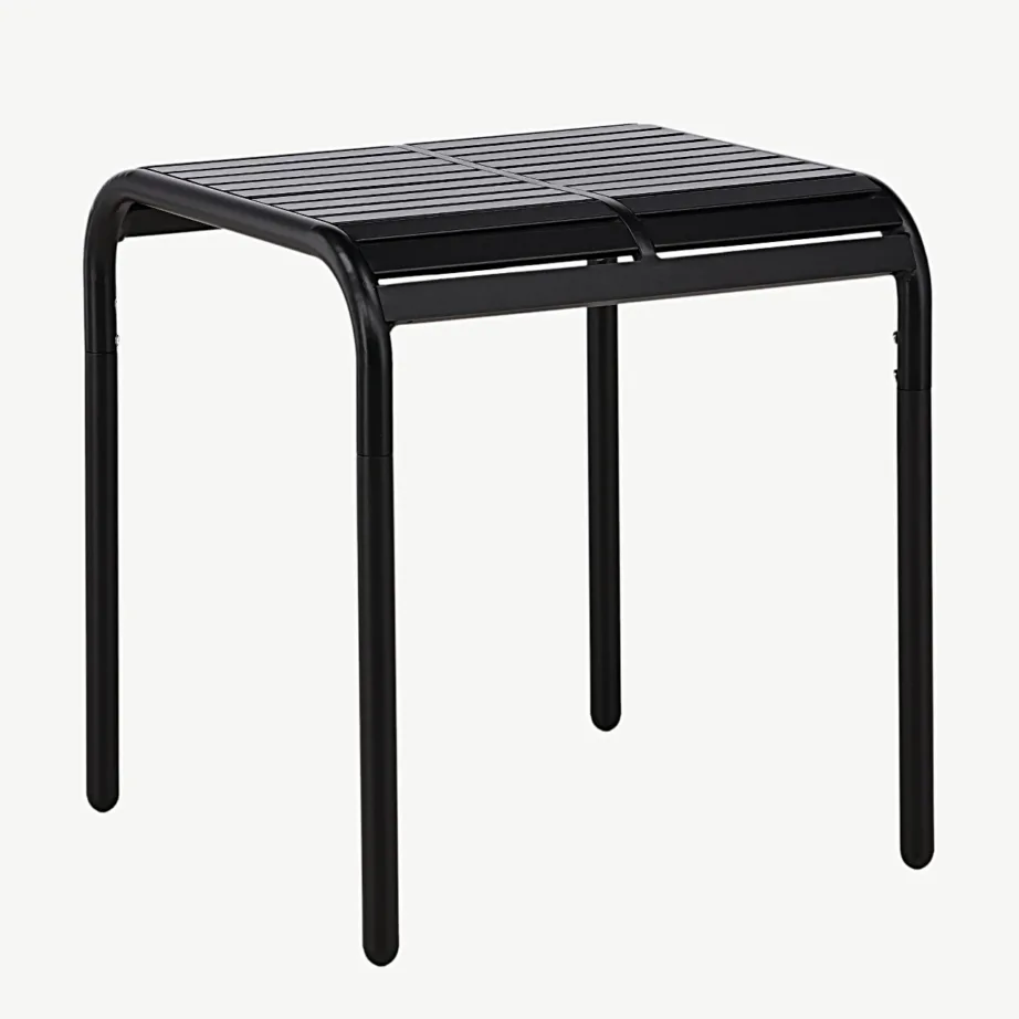 Mustast alumiiniumist välitingimustesse kohvilaud Borneo (70 × 70 cm), 6006-001 – 4