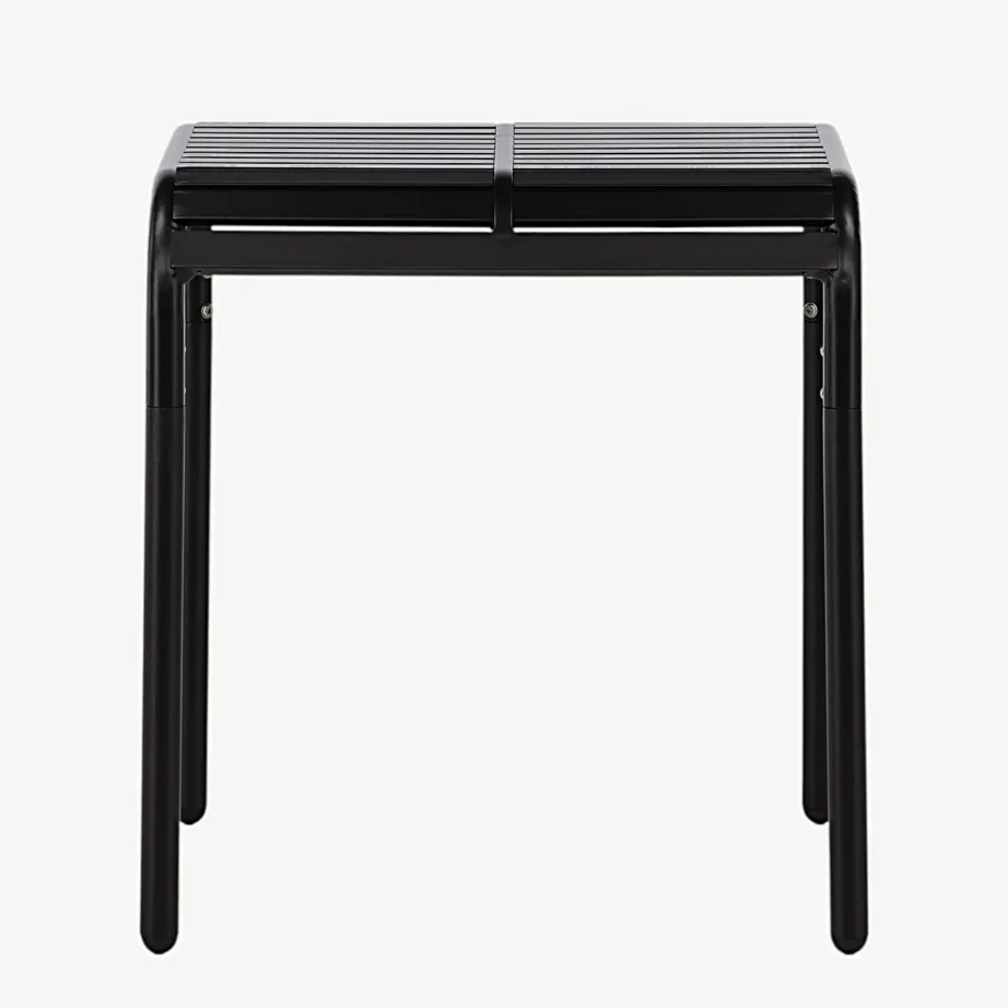 Mustast alumiiniumist välitingimustesse kohvilaud Borneo (70 × 70 cm), 6006-001 – 6