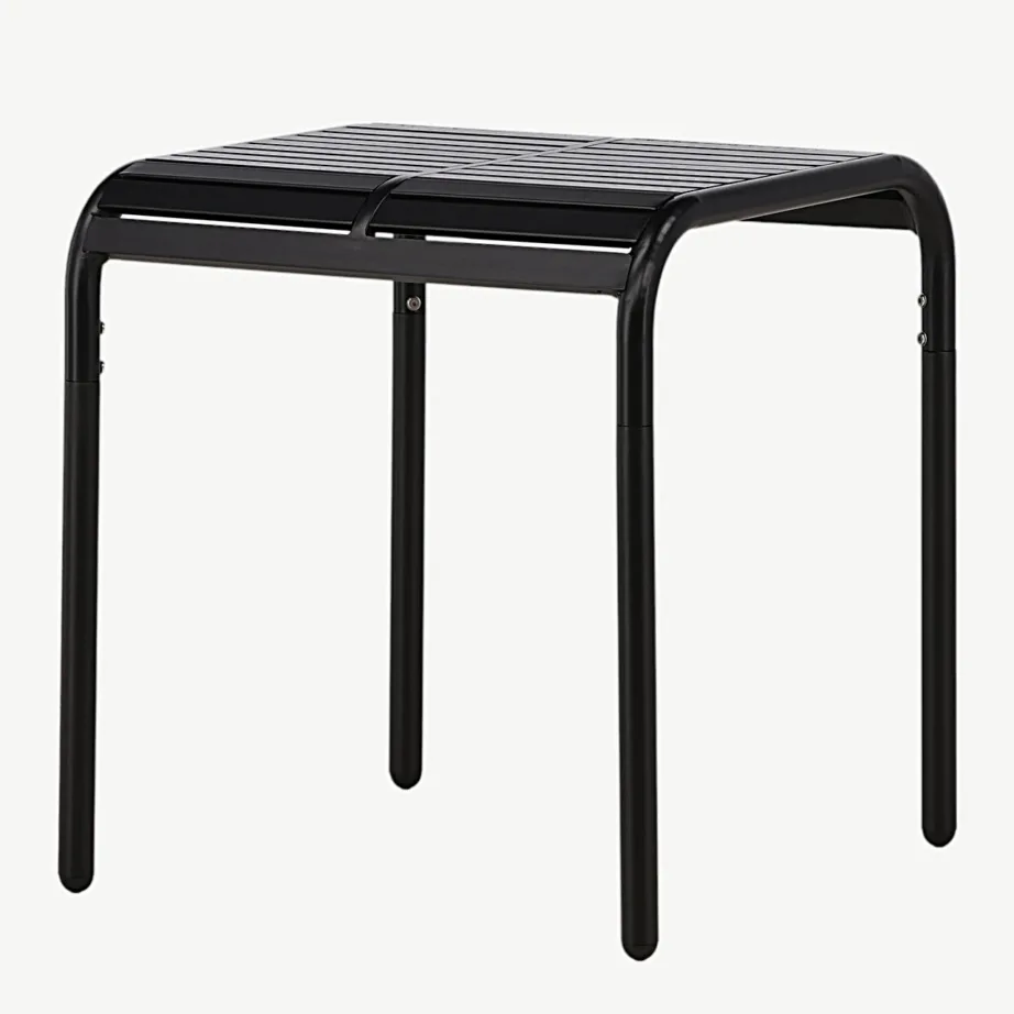 Mustast alumiiniumist välitingimustesse kohvilaud Borneo (70 × 70 cm), 6006-001 – 7